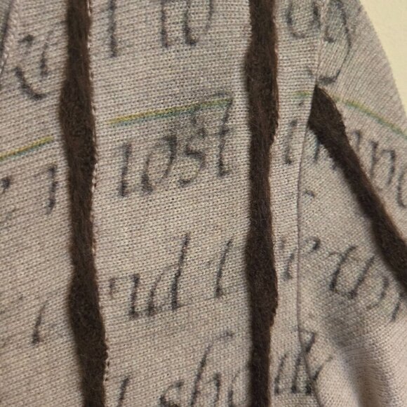 Yoshimura Knits Japan Unique Art To Wear Mixed Media Cardigan Sweater Size S - Picture 4 of 11